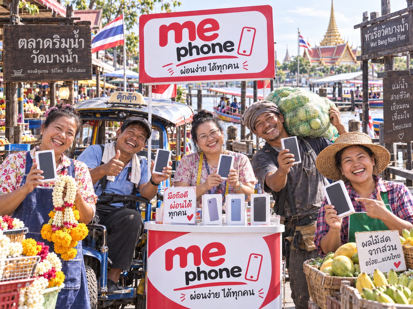 ลูกค้า ME PHONE ที่ตลาดน้ำ